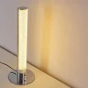Lampe A Poser Flaut Led Chrome, 1 Lumiere, Telecommandes, Changeur De Couleurs