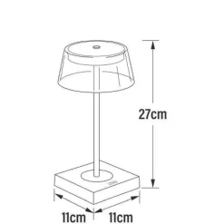 Lampe A Poser Konstsmide Scilla Led Noir, 1 Lumiere