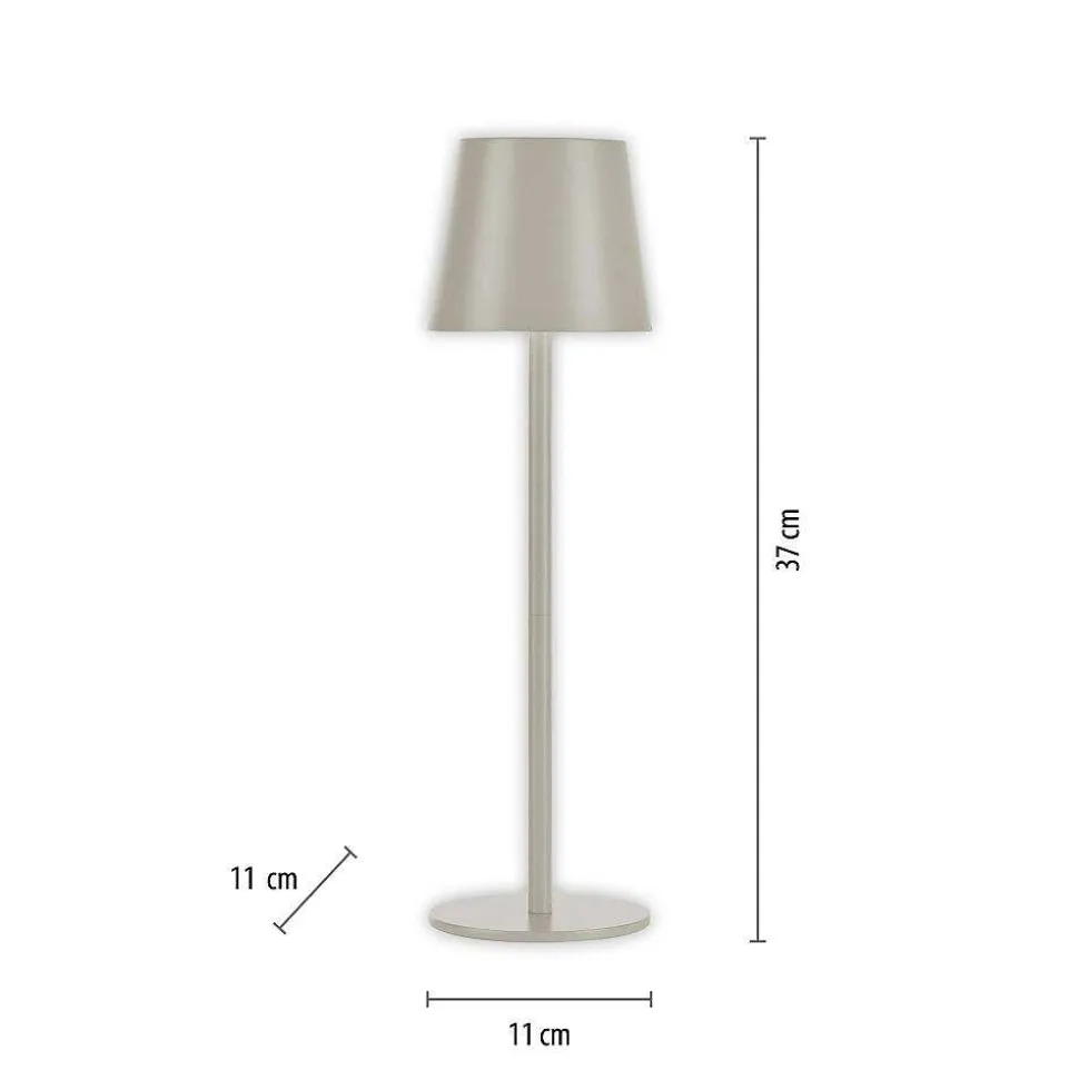 Lampe A Poser Leuchten Direkt Euria Led Gris, 1 Lumiere