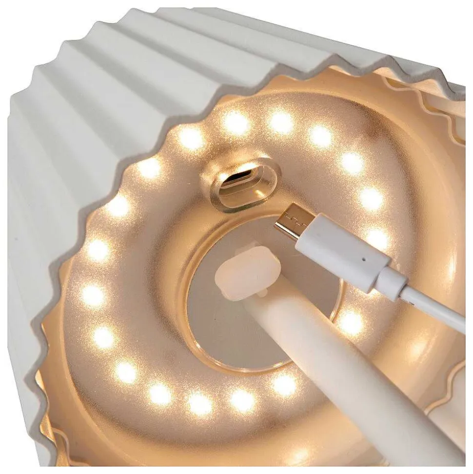 Lampe A Poser Lucide Justine Led Blanc, 1 Lumiere