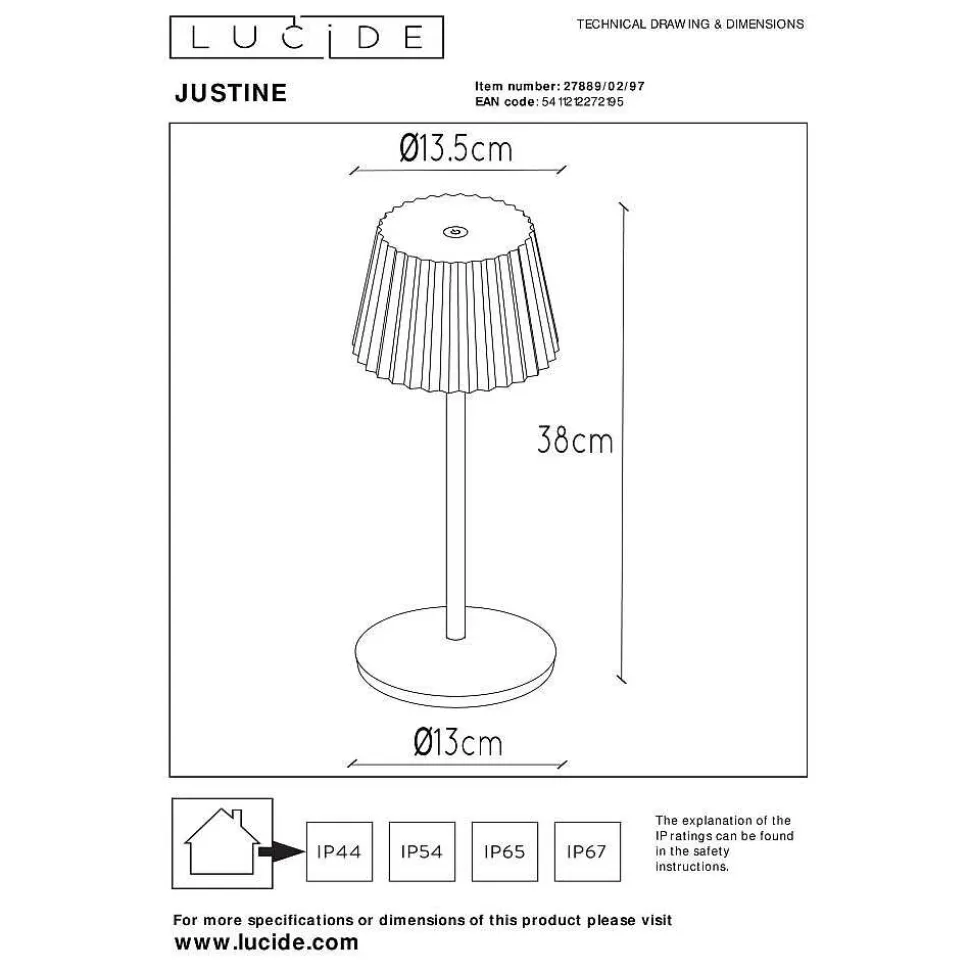 Lampe A Poser Lucide Justine Led Rouille, 1 Lumiere