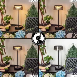 Lampe A Poser Oundo Led Noir, 1 Lumiere