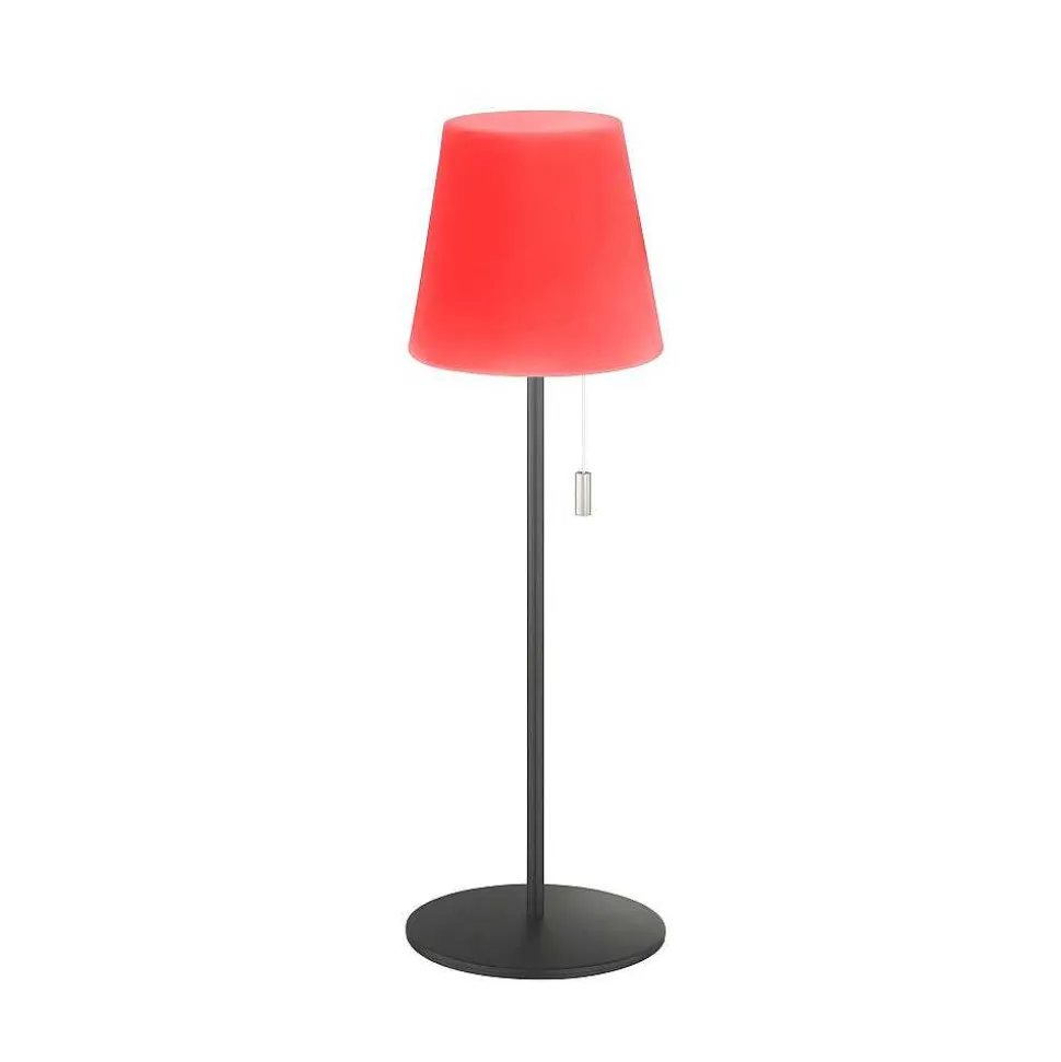 Lampe A Poser Schoner Wohnen-Kollektion Talent Led Anthracite, 1 Lumiere, Telecommandes, Changeur De Couleurs