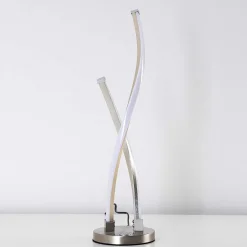 Lampe A Poser Tervo Led Nickel Mat, 2 Lumieres