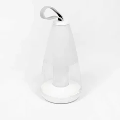 Lampe A Poser Yari Led Gris, Transparent, Blanc, 1 Lumiere, Telecommandes, Changeur De Couleurs