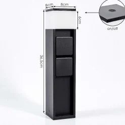 Lampe A Prise Electrique Papacal Led Noir, 1 Lumiere