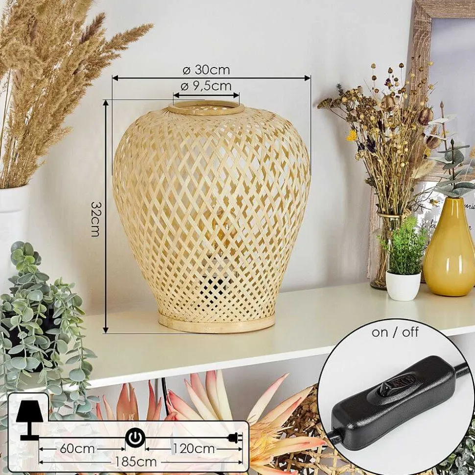 Lampe De Table Alavi Ecru, 1 Lumiere