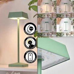 Lampe De Table Algeraz Led Vert, 1 Lumiere