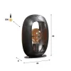 Lampe De Table Arch Nickel Mat, Noir, 1 Lumiere
