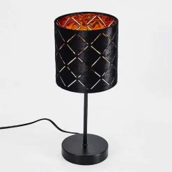 Lampe De Table Arnoya Noir, 1 Lumiere