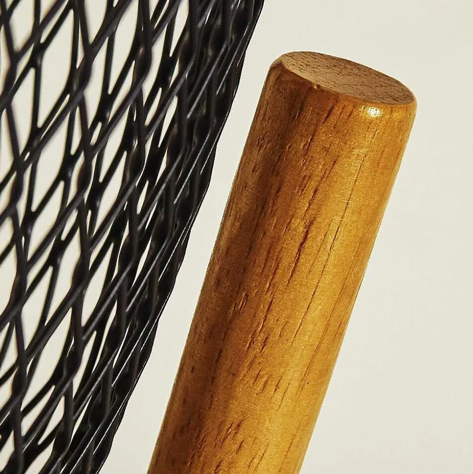 Lampe De Table Ateponta Bois Clair, Noir, 1 Lumiere