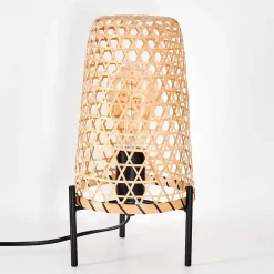 Lampe De Table Bauro Ecru, Noir, 1 Lumiere