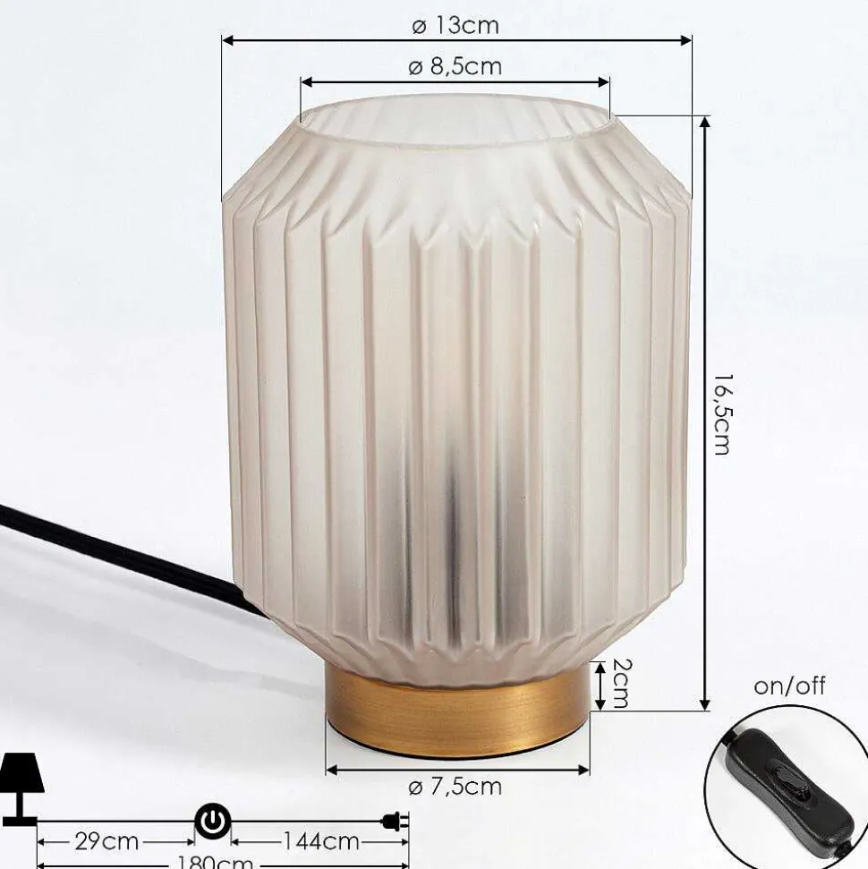 Lampe De Table Briel Laiton, 1 Lumiere