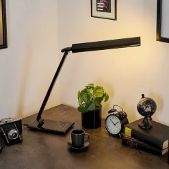 Lampe De Table Chozendo Led Noir, 1 Lumiere