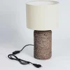Lampe De Table Dambrois Brun, Ecru, 1 Lumiere