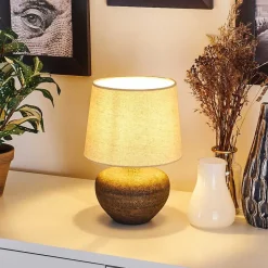 Lampe De Table Exchange Brun, 1 Lumiere