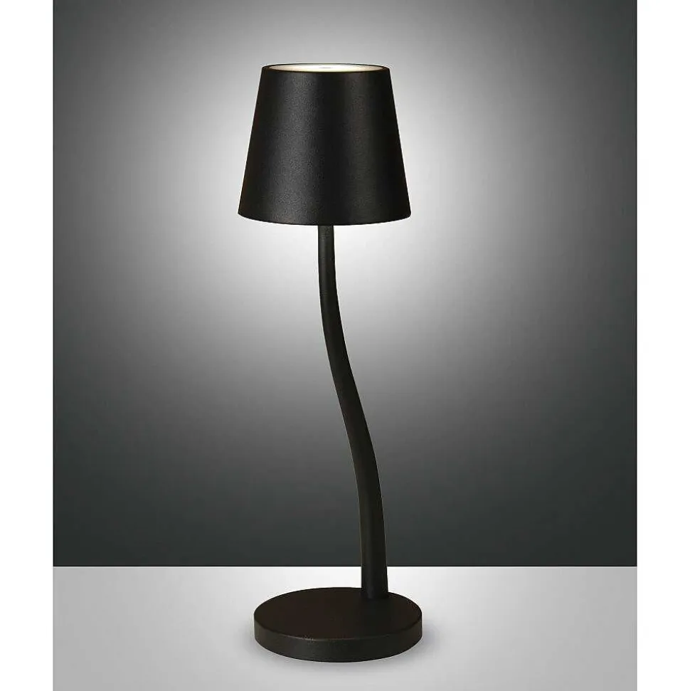 Lampe De Table Fabas-Luce Judy Led Noir, 1 Lumiere