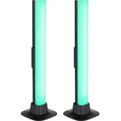 Lampe De Table Globo Polliver Led Noir, 1 Lumiere, Changeur De Couleurs
