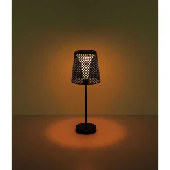 Lampe De Table Globo Solar Led Noir, 1 Lumiere