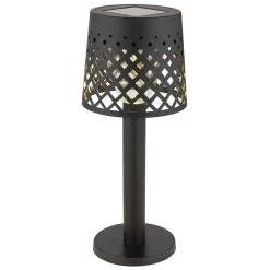 Lampe De Table Globo Solar Led Noir, Transparent, 1 Lumiere