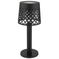 Lampe De Table Globo Solar Led Noir, Transparent, 1 Lumiere