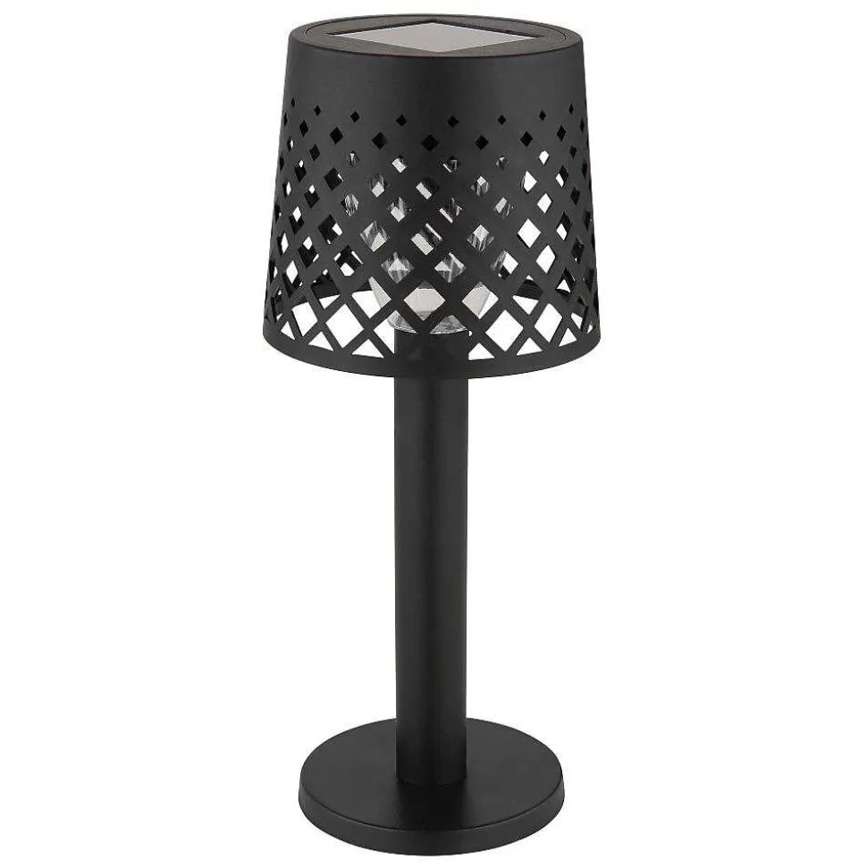 Lampe De Table Globo Solar Led Noir, Transparent, 1 Lumiere