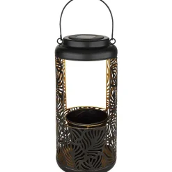 Lampe De Table Globo Solar Led Noir, 1 Lumiere