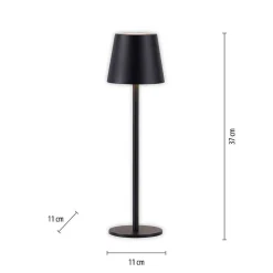 Lampe De Table Leuchten-Direkt Euria Led Noir, 1 Lumiere