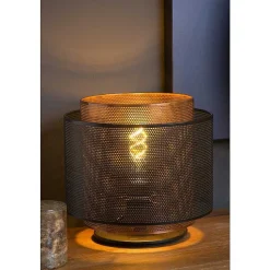 Lampe De Table Lucide Orrin Noir, 1 Lumiere