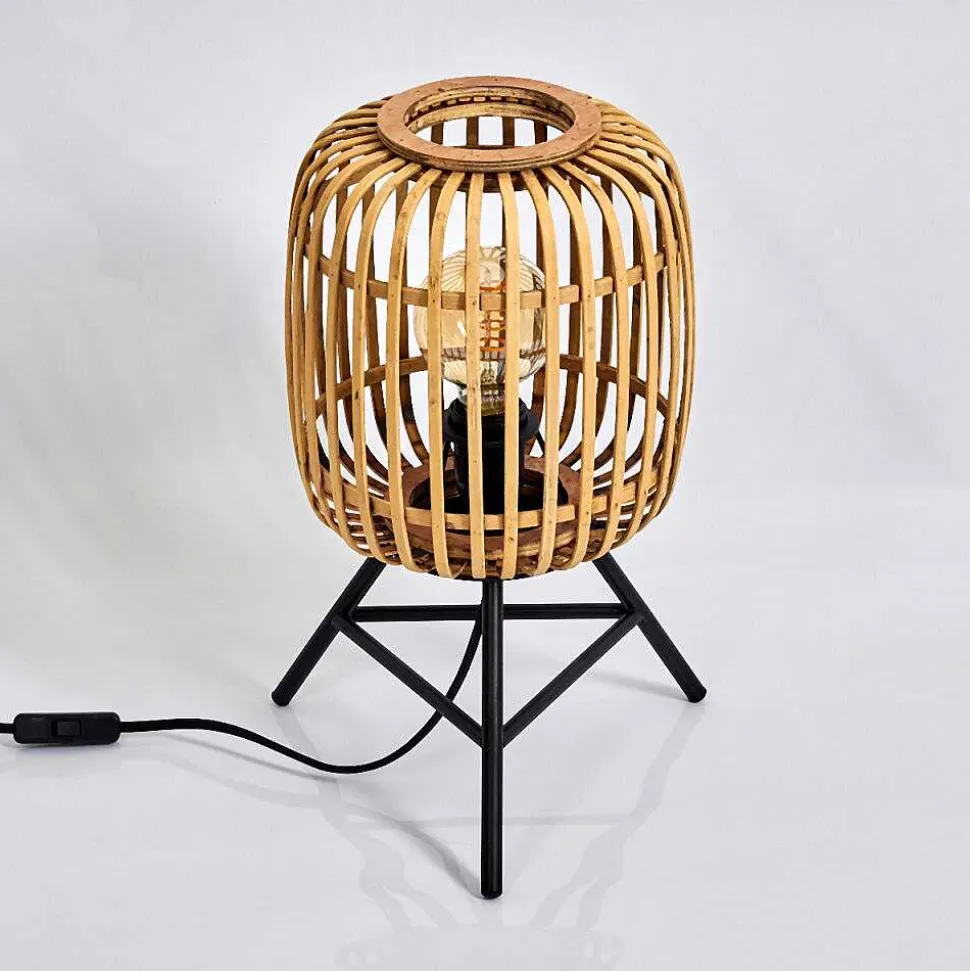 Lampe De Table Mongolei Noir, 1 Lumiere