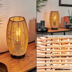 Lampe De Table Mulstrand Ecru, Noir, 1 Lumiere