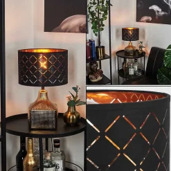 Lampe De Table Osorno Or, 1 Lumiere