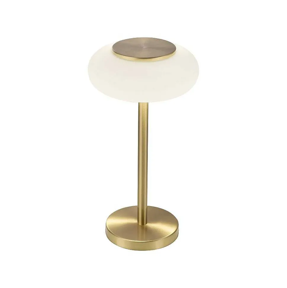 Lampe De Table Paul Neuhaus Q-Etienne Led Laiton, 1 Lumiere, Telecommandes