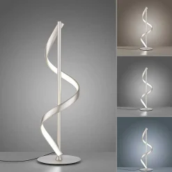 Lampe De Table Paul Neuhaus Qswing Led Argente, 1 Lumiere, Telecommandes