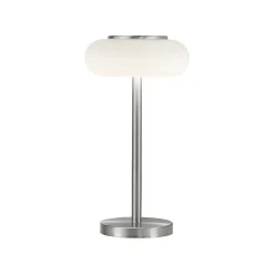Lampe De Table Paul Neuhaus Q-Etienne Led Acier Brosse, 1 Lumiere, Telecommandes