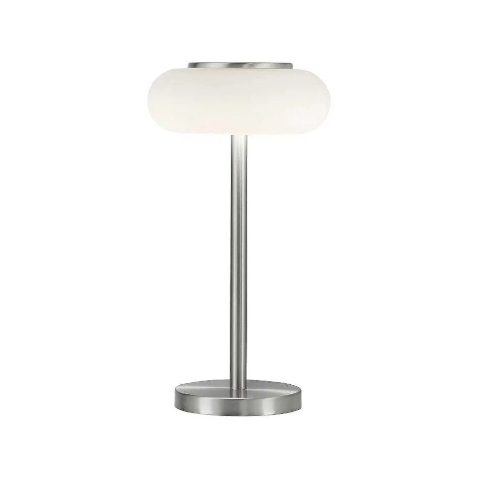 Lampe De Table Paul Neuhaus Q-Etienne Led Acier Brosse, 1 Lumiere, Telecommandes