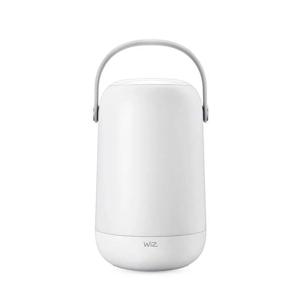 Lampe De Table Philips Wiz Portable Led Blanc, 1 Lumiere, Changeur De Couleurs