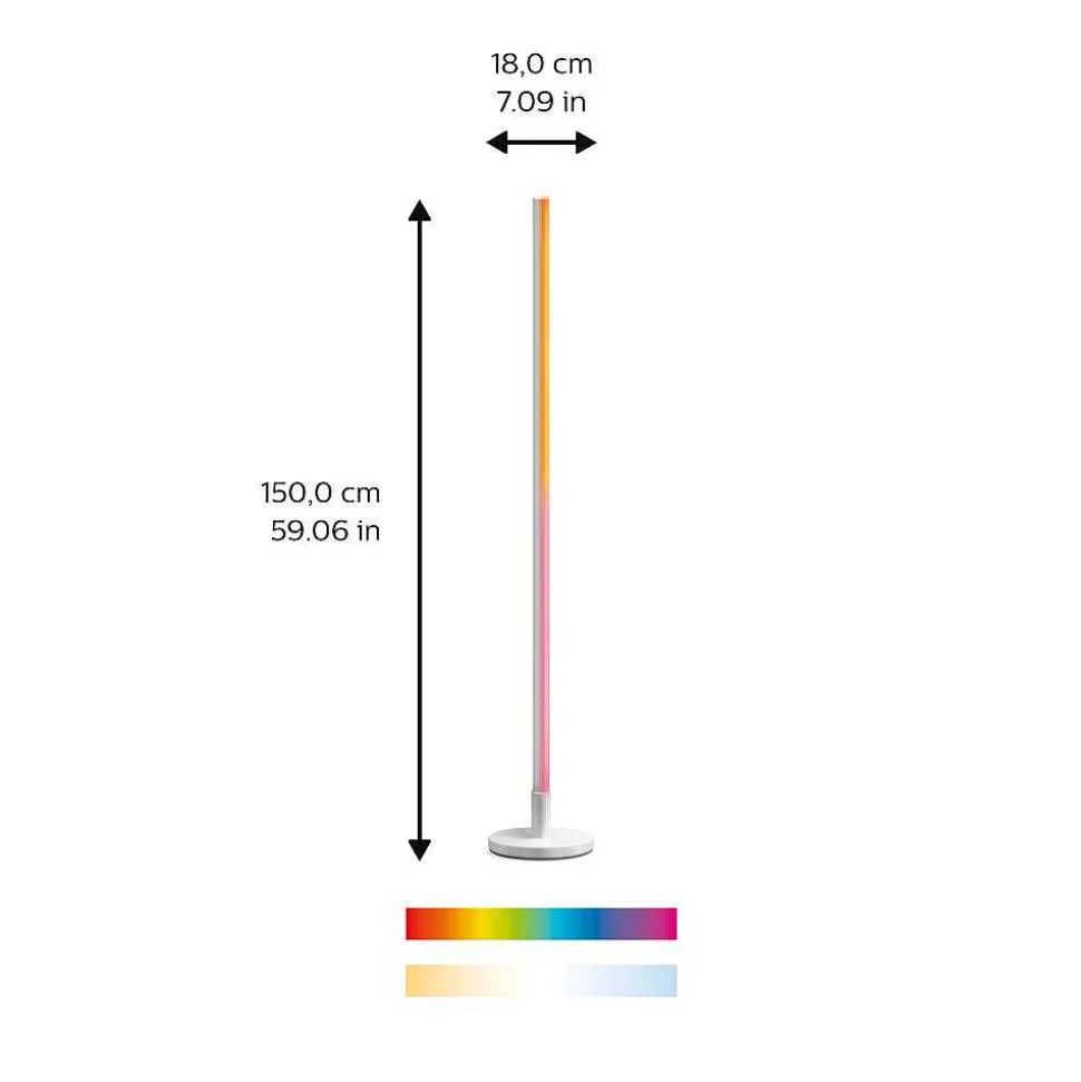 Lampe De Table Philips Wiz Led Blanc, 1 Lumiere, Changeur De Couleurs