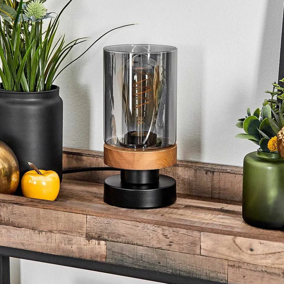 Lampe De Table Roxa Ecru, Noir, 1 Lumiere