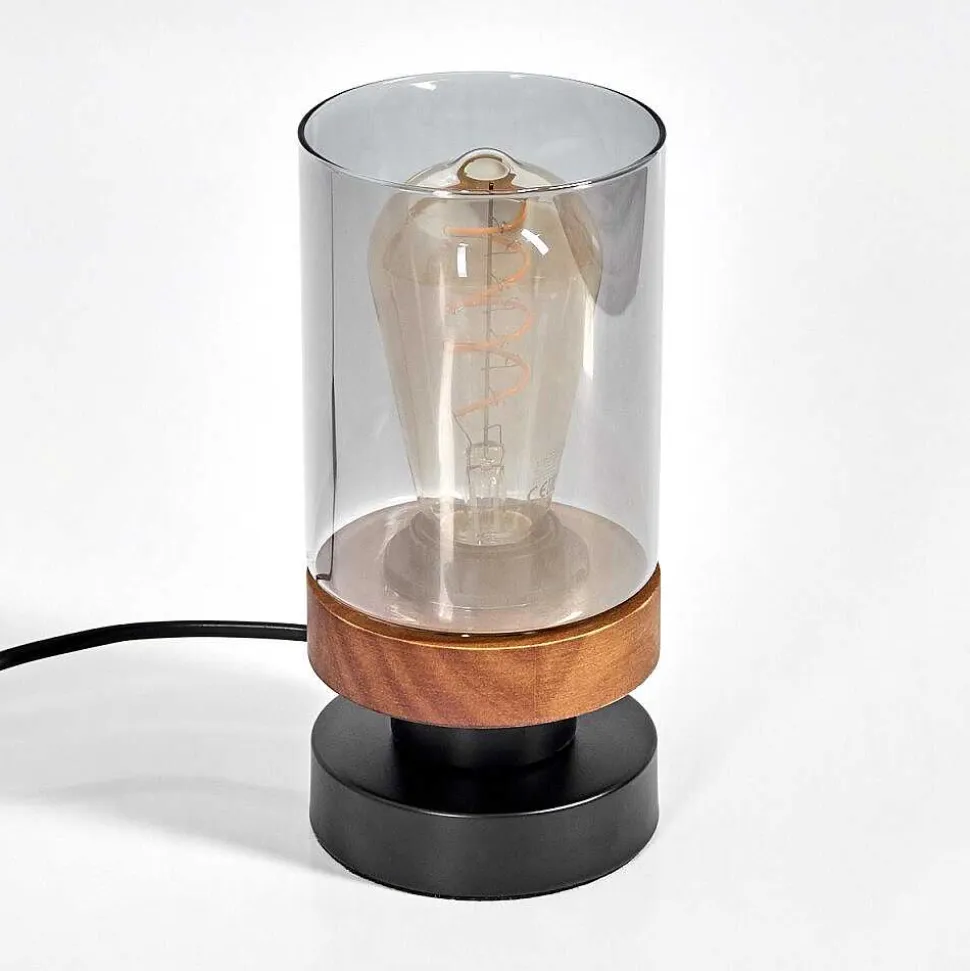 Lampe De Table Roxa Ecru, Noir, 1 Lumiere