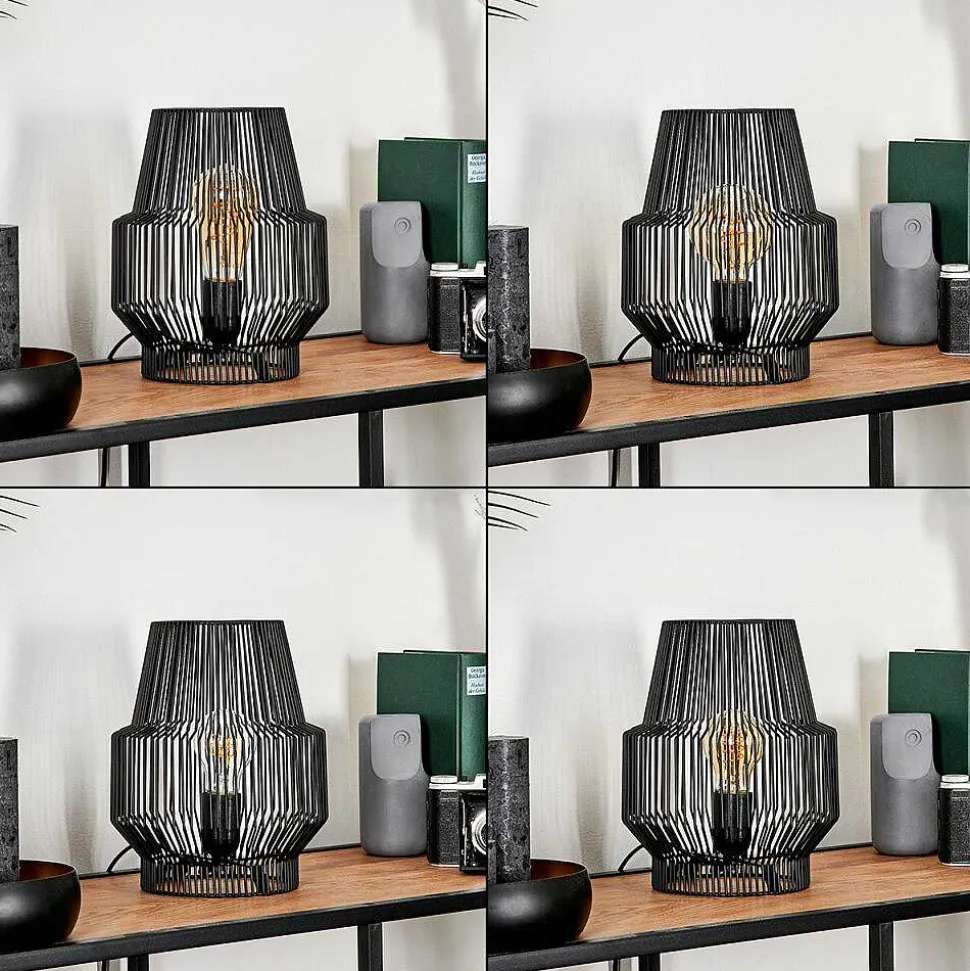 Lampe De Table Wemude Noir, 1 Lumiere