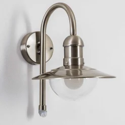 Lampe Murale D'Exterieur Elima Acier Inoxydable, 1 Lumiere, Detecteur De Mouvement