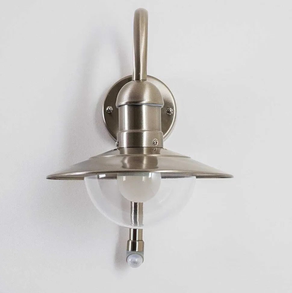 Lampe Murale D'Exterieur Elima Acier Inoxydable, 1 Lumiere, Detecteur De Mouvement