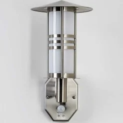 Lampe Murale D'Exterieur Forli Acier Inoxydable, 1 Lumiere, Detecteur De Mouvement