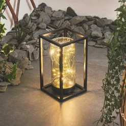 Lampe Solaire Aracaju Led Noir, 30 Lumieres