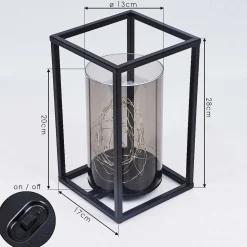 Lampe Solaire Aracaju Led Noir, 40 Lumieres