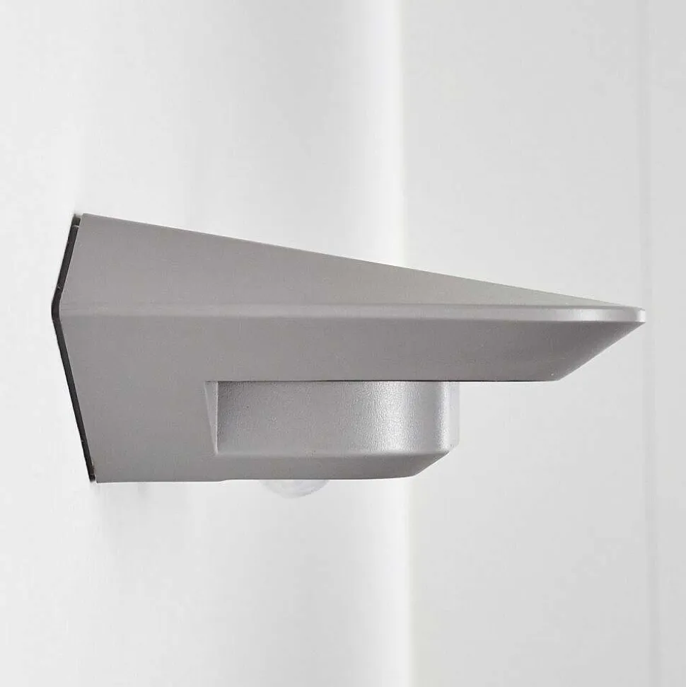 Lampe Solaire Camden Led Gris, 1 Lumiere, Detecteur De Mouvement