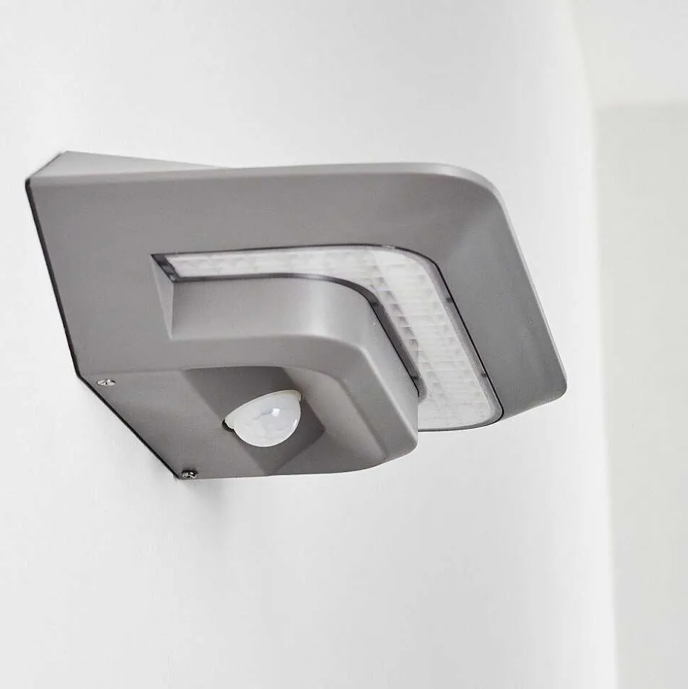 Lampe Solaire Camden Led Gris, 1 Lumiere, Detecteur De Mouvement