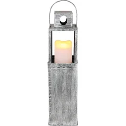Lampe Solaire Globo Led Argent Oxyde, 1 Lumiere