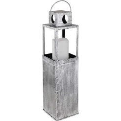 Lampe Solaire Globo Led Argent Oxyde, 1 Lumiere